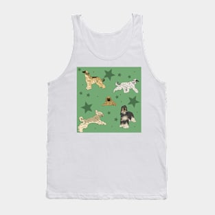 Afghan Hounds Stars Sage Tank Top